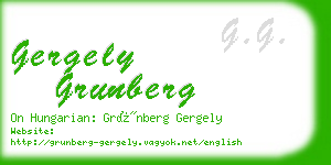 gergely grunberg business card